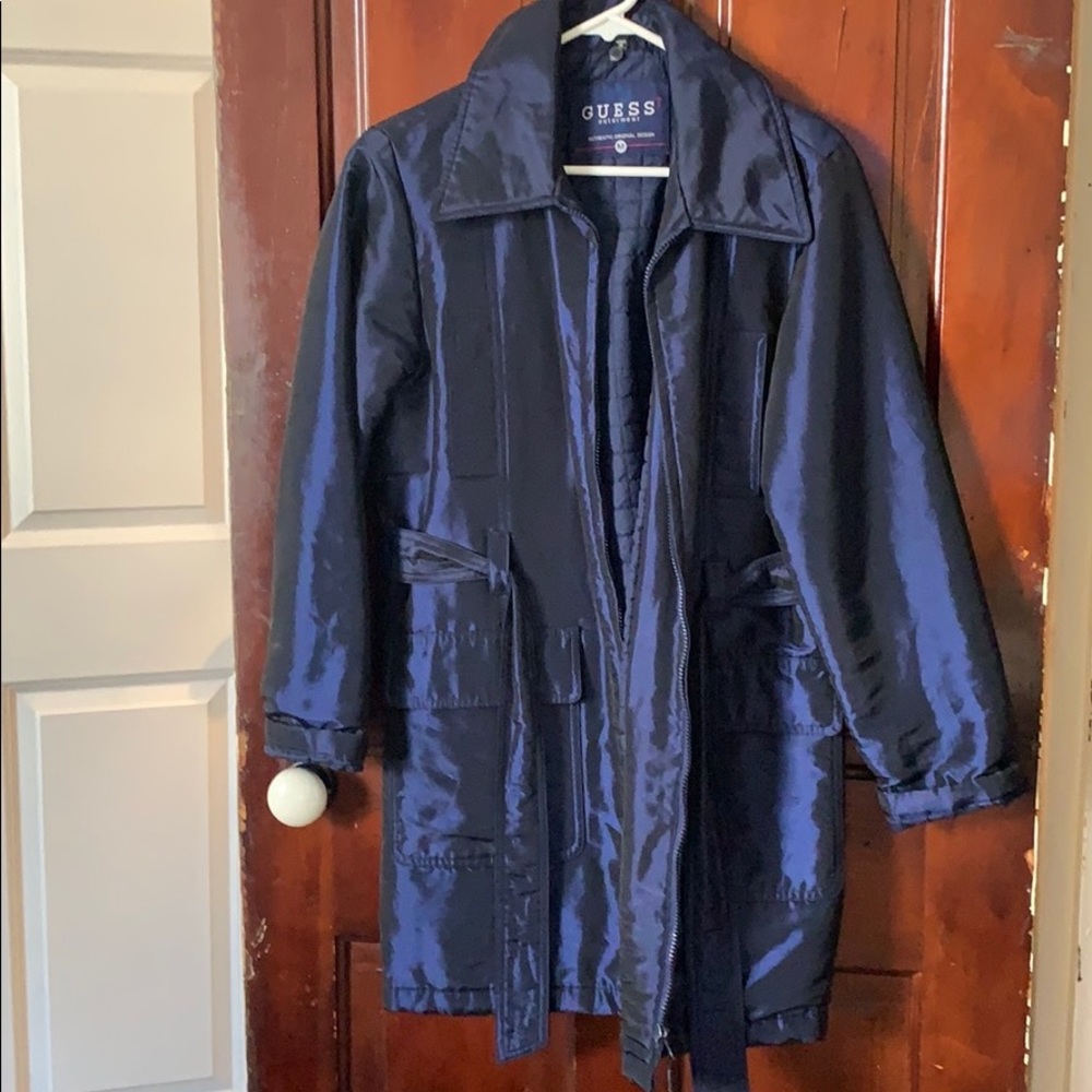 ~*GUESS VINTAGE*~ blue iridescent winter coat